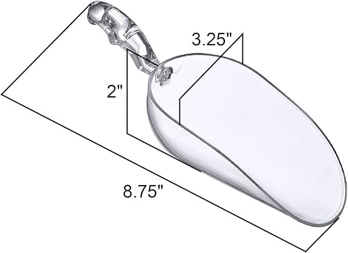 Amazing Abby - Elsa - 12-Ounce Plastic Ice Scoops (Set of 4), Plastic Utility Scoops, BPA-Free, Food-Grade, Shatter-Proof, Good for Kitchen and Restaurant, Perfect for Home and Commercial Use