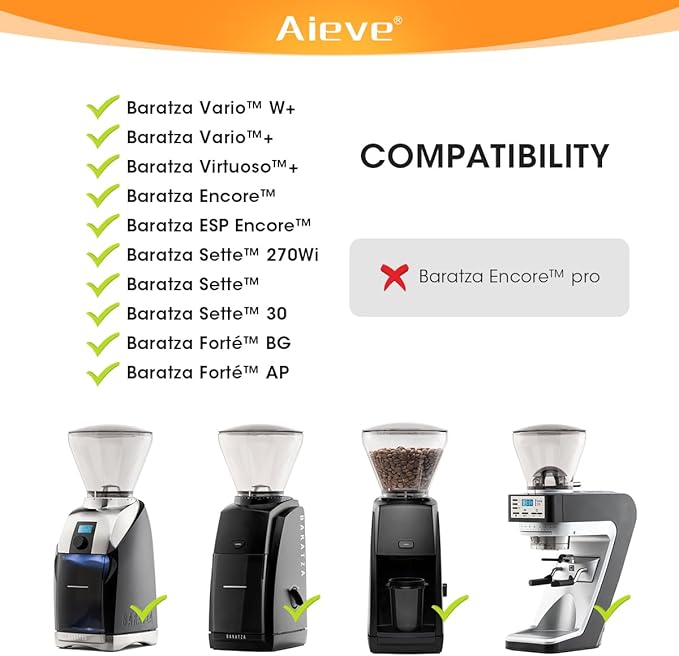 Aieve Silicone Coffee Hopper Bellow Compatible with Baratza Encore Grinder ESP/Virtuosa+ Coffee Grinder,Reduce Coffee Grinds Retention