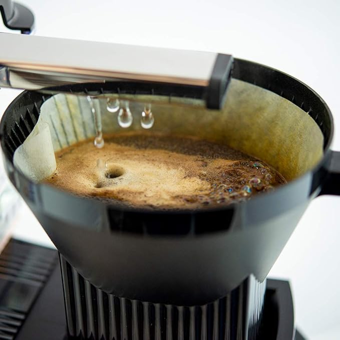 Technivorm Moccamaster 53941 KBGV Select 10-Cup Coffee Maker, Polished Silver, 40 ounce, 1.25l & #4 White Paper Filters, 100-count per box