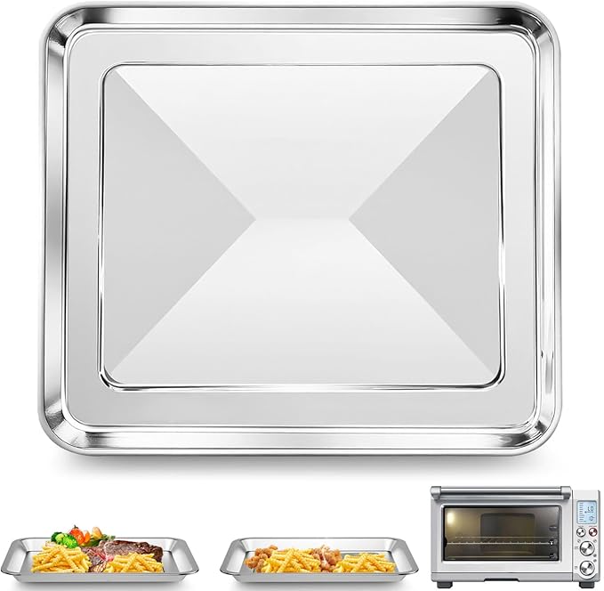 11.77" × 11.77" Toaster Oven Pan for Breville Smart Oven BOV800XL, Smart Oven Plus BOV810BSS, Smart Oven Pro BOV845BSS, Smart Oven Air BOV900BSS, Fits for Ninja SP100 SP101 SP201 Air Fry Oven