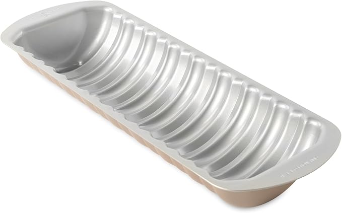 Nordic Ware Formed Cinnamon Bread and Almond Loaf Pan, 4 Cup, Golden Hour