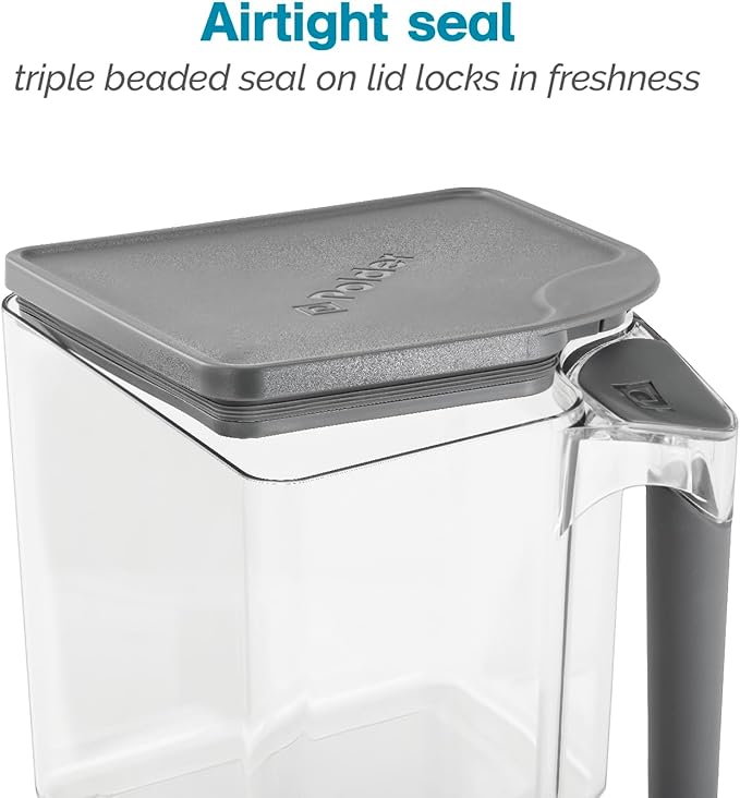 Polder Handle-It Canister, BPA-Free Plastic, Stackable Storage Canister, Air-Tight Food Storage Container, Canister for Kitchen Organization and Storage, 2.75-Quart