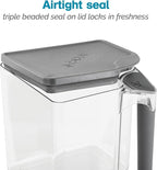 Polder Handle-It Canister, BPA-Free Plastic, Stackable Storage Canister, Air-Tight Food Storage Container, Canister for Kitchen Organization and Storage, 2.75-Quart