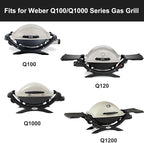 7582 7644 Replacement Cooking Grates for Weber Baby Q, Q 100 Q120 Q1000 50060001 51060001 52020001 Q1200 Q1400, Matte Cast Iron Cooking Grid for Weber Baby Q