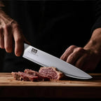 6 Inch Chef Knife, Japanese 10Cr15MoV High Carbon Stainless Steel Kitchen Knife, Multipurpose Ultra Sharp Kitchen Utility Knife with Ergonomic Pakkawood Handle