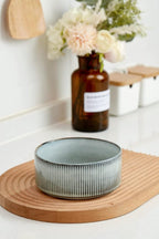 famiware Star Cereal Bowl Set, Soup Bowls Set of 6, Double Reactive Glaze, Stackable, 23 oz Deep Bowls Suitable for Cereal, Popcorn, Oatmeal, Dessert - Dishwasher and Microwave Safe, Smoky Blue