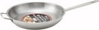 Winco Commercial-Grade Stainless Steel Fry Pan with Helper Handle, Natural Finish, 12"