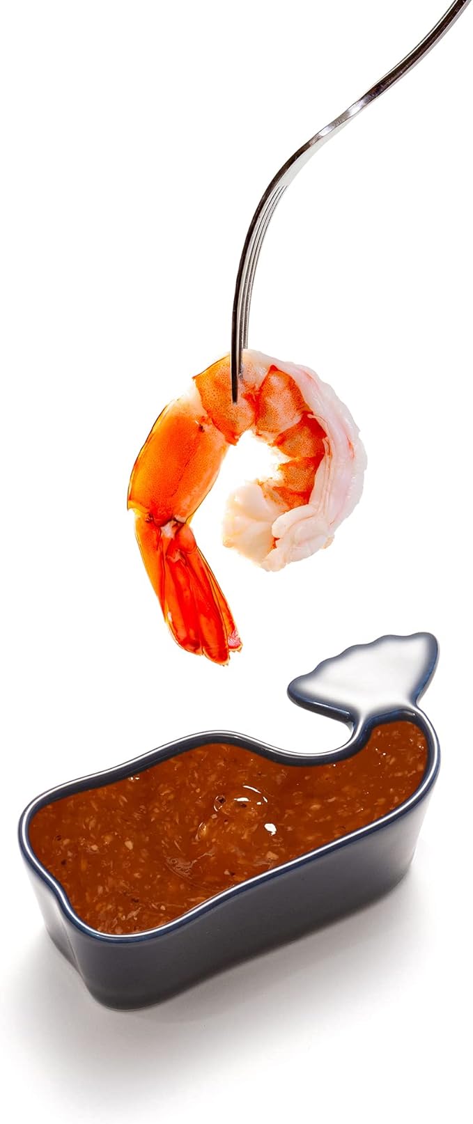 Ceramic Whale Condiment Cup, Blue, Set of 2