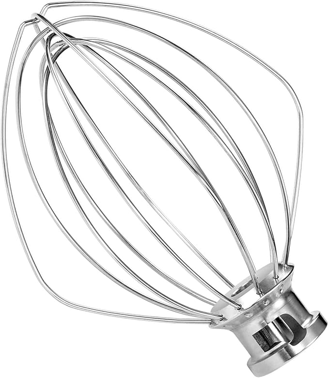 Wire Whip for KitchenAid Stand Mixer, airkitrep KN256 Stainless Steel Whisk Attachment, 6 Wire Whip Attachment Fits for Kitchen Aid 5-6 Quart Bowl-Lift Mixer, KP26, KD26, Pro 6500 Series Mixer