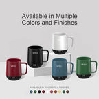 Temperature Control Smart Mug, Self Heating Coffee Mug LED Display, 180 Min Battery Life - Hot up to 149℉ Fast Wireless Charger Base Improved Design (12oz, Coffee)