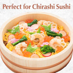 TIKUSAN Wooden Hangiri Sushi Rice Mixing Tub PP Band with Lid Made in Japan Made of Momi Fir Sushi Rice Bowl Sushi Oke (10.6" (27cm))