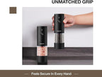 Stainless Steel Electric Salt and Pepper Grinder Set (Black) - 2 Pack Rechargeable Mills with LED Light, 6 Adjustable Grind Modes & Rustproof Design - Premium Kitchen Tool with USB-C Charging