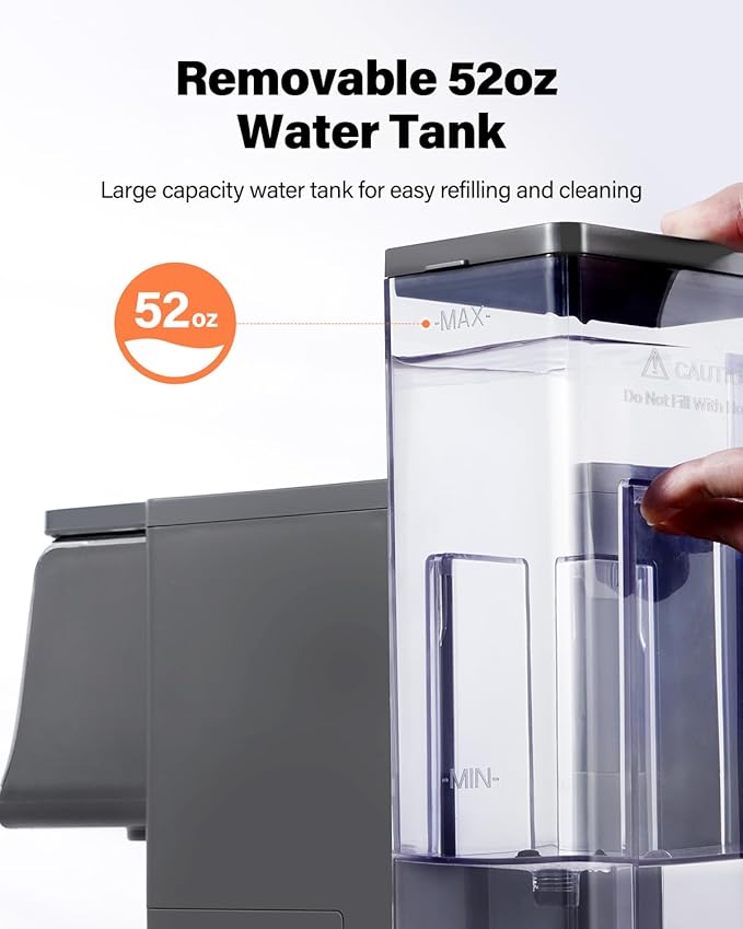 K Cup Coffee Maker With Bold Setting, Single Serve Hot & Iced Coffee Maker for K-Cup and Grounds, 52oz Removable Reservoir, 6 to14oz Brew Sizes, Pod Coffee Machine With Reusable Filter, Gray