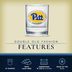 Heritage Pewter Pittsburgh Double Old Fashion | Double Rocks Glass 14 OZ for Liquor | Expertly Crafted Pewter Glass