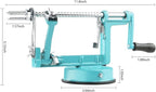 Apple Peeler Slicer Corer with Stainless Steel Blades and Powerful Suction Base for Apples Pears Potatoes(Blue)