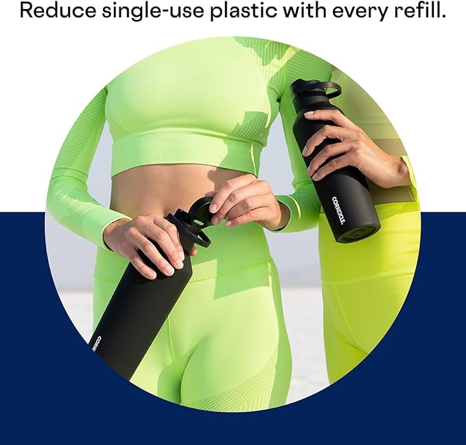 Corkcicle Sport Canteen - Keeps Drinks Cold 25 Hours - Stainless Steel Water Bottle - Triple-Insulated - Spill-Proof - Summer Drinkware Gift - Keeps Drinks Ice Cold - 32 oz - Midnight Navy