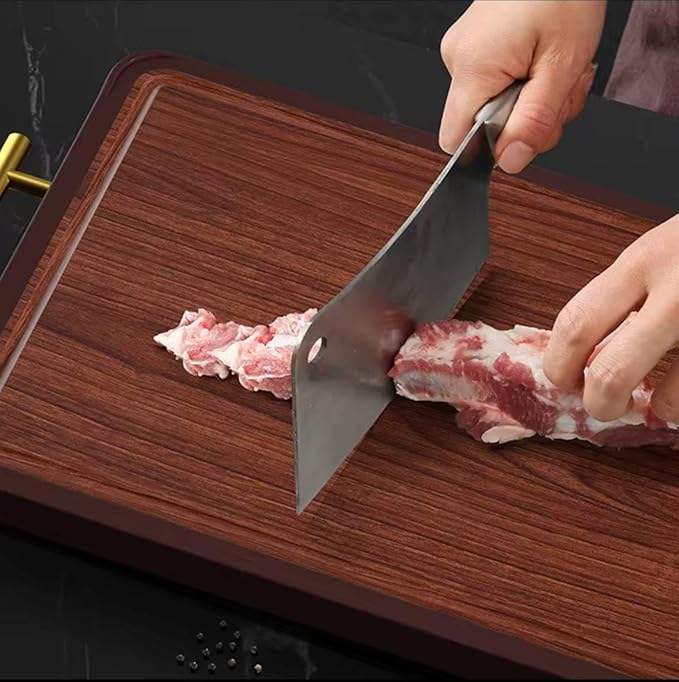 Titanium Cutting Board Double Sided, Wood Cutting Board for kitchen, GR1 Titanium & Walnut Wood Large Chopping Board for meat with Juice Groove for Meat & Veggies. 16.3”x11”x1”