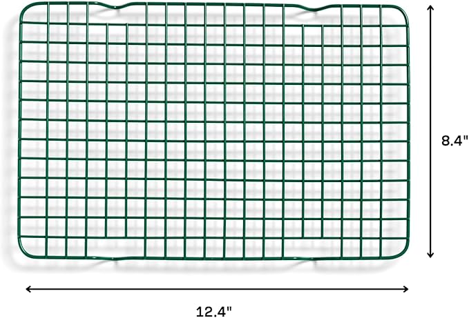 Great Jones Little Sheet Pan & Little Chill Rack Set (Broccoli) | 13.5 x 9.5 Heavy-Duty Nonstick Pan & Cooling Rack | Baking Tray & Wire Rack for Cooking, Baking, Roasting | Oven & Dishwasher Safe