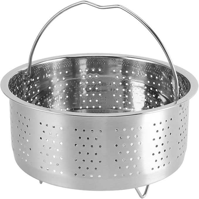 TOPINCN Steam Basket, Stainless Steel Steam Basket with Handle Sugar Removal Rice Cooker Insert Steaming Rack Steamer Cookware Steamer for Cooking (20cm)