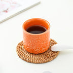 Ceramic Espresso Cups Set of 2 or 4-3oz Demitasse Cups for Coffee & Tea, No Handles, Durable & Dishwasher Safe (bisque, 2)