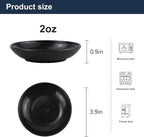 PYRMONT Wheat Straw Dipping Bowls, 2 Oz Soy Sauce Dish & Bowl, Small Dipping Sauce Bowls Set of 8, Mini Appetizer Plates for Side Dishes,Ketchup,BBQ, Party, Condiments Serving Bowl Set - Black