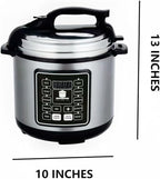 12 In 1 Electric Pressure Cooker With 24-Hour Reservation Function, Slow Cooker, Rice Cooker, Wok, Cake, Yogurt, Etc., 6 L, Stainless Steel/Black.