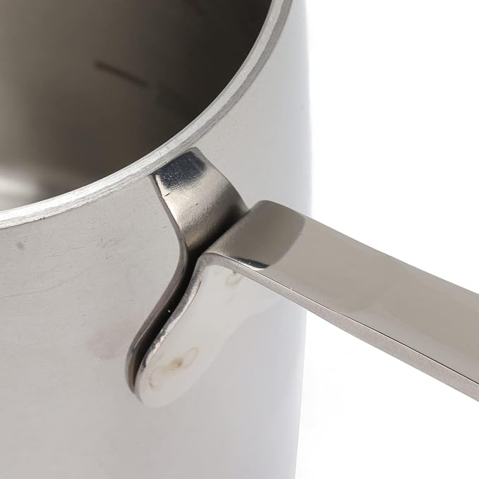 Butter Warmer Pot Quick Heat Conduction Three Layer Stainless Steel Butter Warmer with Accurate Scale Holes (900ML)