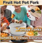 Stainless Steel Fondue Forks 6Pcs 9.1" with Heat Resistant Handle Color Fondue Set Fondue Sticks Fondue Cheese for Grill Cake Chocolate Meat Fruits Cheese Fondue Fountain Roast Marshmallows Dessert