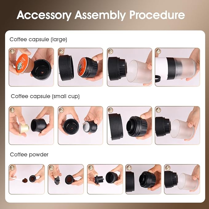 Portable Espresso Maker – 20 Bar Pressure Mini Coffee Machine, Battery Operated, Compatible with Ground Coffee and Select Pods, Includes Car Charger, for Hot & Iced Coffee (Green)