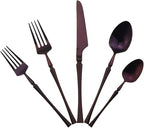 Gugrida Unique & Beautiful Flatware Set - 5 Piece Iridescent Silverware Sets | 18/10 Stainless Steel Reusable Cutlery Set | Purple Utensils Service For 1 with Dessert Fork, Knife, Spoon, Dinner Fork