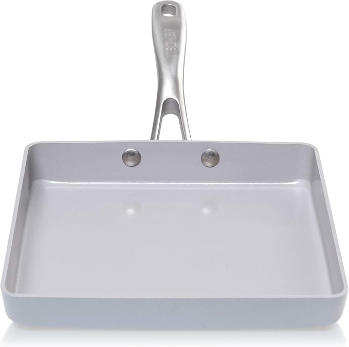TECHEF - CeraTerra Ceramic Nonstick Tamagoyaki Japanese Omelette Pan/Egg Pan Skillet, (PTFE, PFAS, and PFOA Free), Induction-Ready, Made in Korea