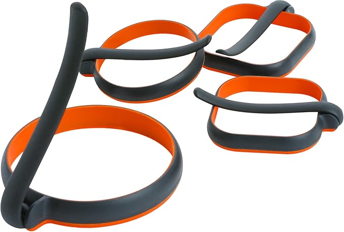 GOYLSER Silicone Egg Rings, 4pcs, 3.5 Inch, Black, Egg Mcmuffins Maker, Pancake Patties & English Muffin, Foldable Round Crumpet Ring Mold, Non Stick Egg Circles