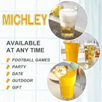 MICHLEY Unbreakable Drinking Glasses Set of 2, 12oz Tritan Plastic Highball Glass, Tumbler Glassware for Water Beer Juice