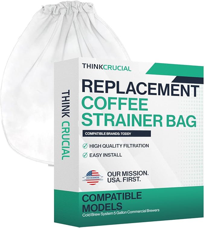 1 Replacement Strainer Bag Compatible With Toddy« Cold Brew System 5 Gallon Commercial Brewers, Washable & Reusable (1 Pack) - by Think Crucial