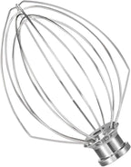 Wire Whip for KitchenAid Stand Mixer, airkitrep K5AWW Whisk Replacement, Stainless Steel 6 Wire Whip Attachment, Balloon Whisk Fit for Kitchen Aid 5 Quart Bowl-Lift, Ideal for Beating Eggs, Cream