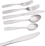 Matte Silverware Set, Satin Finish 20-Piece Stainless Steel Flatware set, Tableware Cutlery Set Service for 4, Utensils for Kitchen, Dishwasher Safe