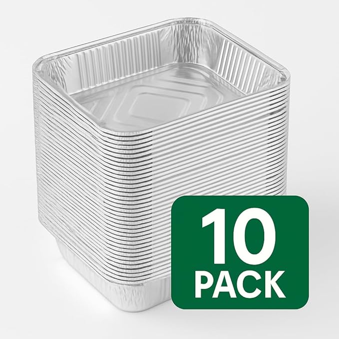 Ruthy's Outlet Disposable Aluminum Foil Pans, Half Size Steam Table Deep, 30 Pack, Silver, 2.5 Inches Deep (10 Pack)