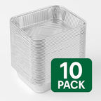 Ruthy's Outlet Disposable Aluminum Foil Pans, Half Size Steam Table Deep, 30 Pack, Silver, 2.5 Inches Deep (10 Pack)