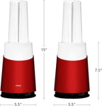 Tribest Personal Blender II, Small Portable Blender for Shakes and Smoothies with BPA-Free Cups, Red