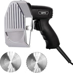 VONCI 80W Commercial Gyro Cutter, Electric Shawarma Knife, Doner Kebab Meat Slicer With 2 Blades, 2600 RPM, 0-8mm Adjustable Thickness, Powerful Turkish Grill Machine.