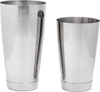 Boston Shaker Set: Two Piece 18oz and 28oz Weighted Stainless Steel Professional Bartender Cocktail Shaker Tins