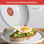 T-Fal Refresh Ceramic Nonstick Cookware Set, 12-Piece Nonstick Cookware, Oven Safe to 350°F, Stockpot, Griddle, Frying Pans, Utensils, Ceramic Pots and Pans Set, Blue