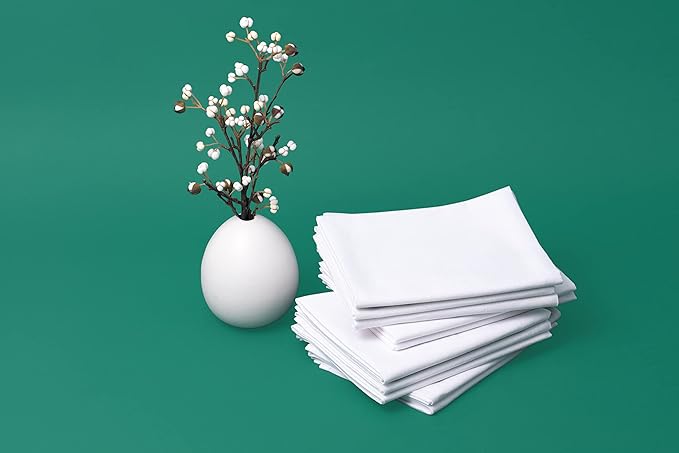 Organic Cotton Tea Towels for Embroidery - Blank Flour Sack Dish Towels for Embroidery - Perfect White Kitchen Towels for Embroidery and Crafts to Customize and Personalize - 27"x27" (White - 5 Pack)