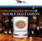 Heritage Pewter Oklahoma State Double Old Fashion | Double Rocks Glass 14 OZ for Liquor | Expertly Crafted Pewter Glass