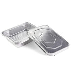 IDL Packaging Half-Size Aluminum Steam Table Pans with Lids - Deep, 13" x 11" x 3" (Pack of 5) - Disposable Foil Pan for Grilling, Roasting, BBQ, Cooking, Baking, Freezing