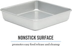 Martha Stewart Gallen 9 Inch Square Nonstick Carbon Steel Cake Pan - Silver