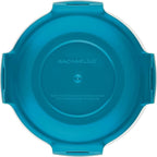 Rachael Ray Leak-Proof Nestable Container Food Storage Bin Set, 10-Piece, Clear with Teal Lids
