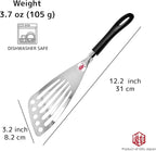 Seki Japan Left Handed Spatula Stainless Steel Egg, Fish Spatula Cookware - Slotted Turner Egg Flipper Utensils 12” Left-Handed