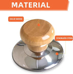 3 Pac Pot Lid Wood Knob, Universal Pot Lid Replacement Knobs,tempered glass pot lid pan cover with wood knob kitchen cooking-Great for Slow Cookers, Skillets and Kitchen Cookware Covers,