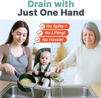 Silicone Clip-On Strainer for Pots and Pans (2 Pack) – Easy One-Handed Pasta and Noodle Draining Tool, BPA-Free Kitchen Gadget, Dishwasher Safe